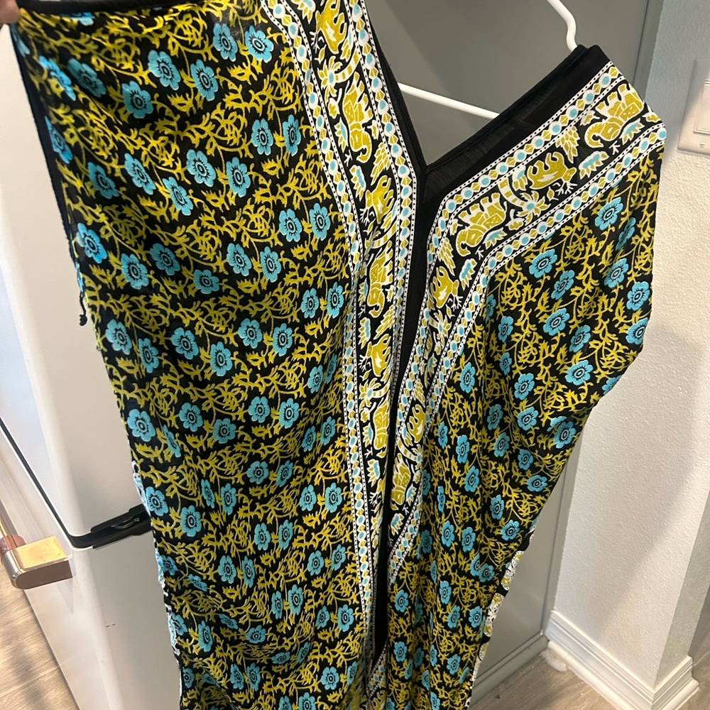 Vibrant Floral Patterned pool cover up